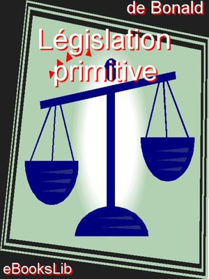 cover image of Législation primitive
